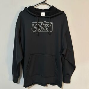 Nike Therma-Fit Black & White Logo Hoodie L